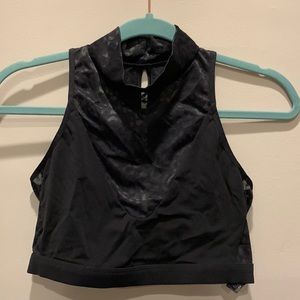 Victoria’s Secret black leopard print sheer bralette Medium